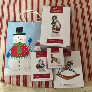 NWT 2022 Hallmark Keepsake Ornaments Lot of 4 + Free Gift Bag